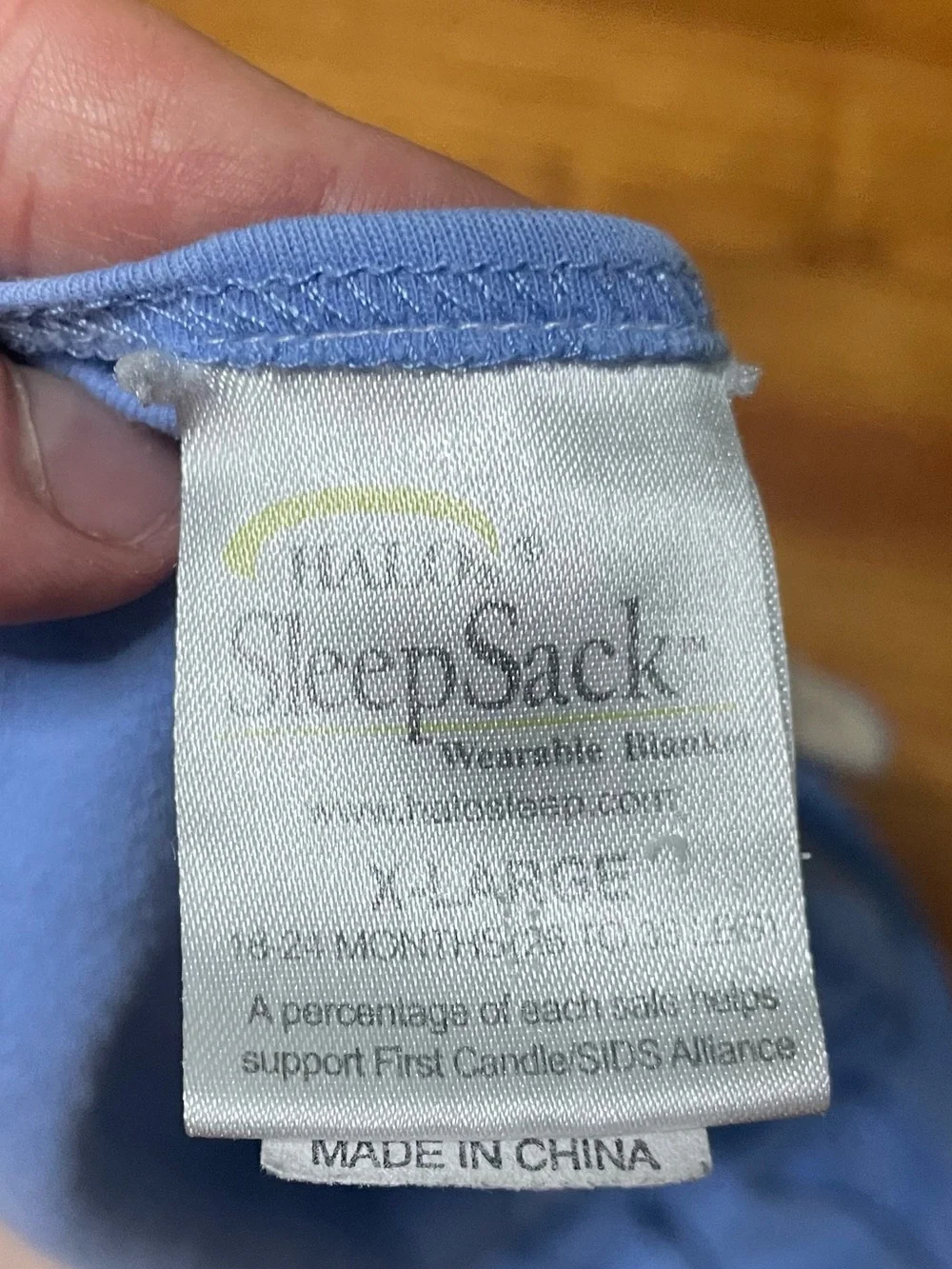 Halo Blue Cotton Sleep Sack with Animal Appliqués Size XL